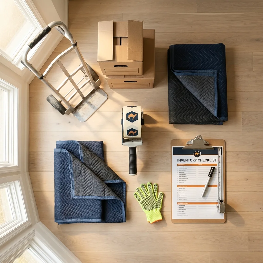 Professional moving supplies and packing materials layout for Missoula residential relocations